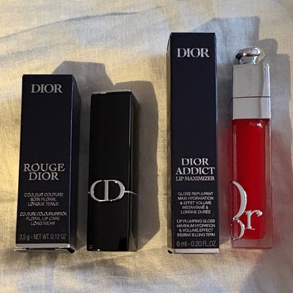 NWT Rouge Dior Lipstick (999) and Lip Maximizer (015 Cherry)